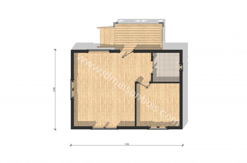 Maison bois Moselle toit deux pans 35 m2 1