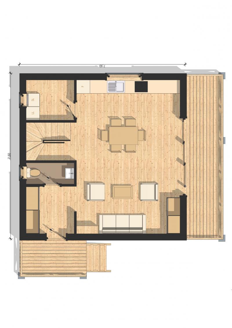 maison ossature bois Seine et Marne 56m² + Combles aménageables 1